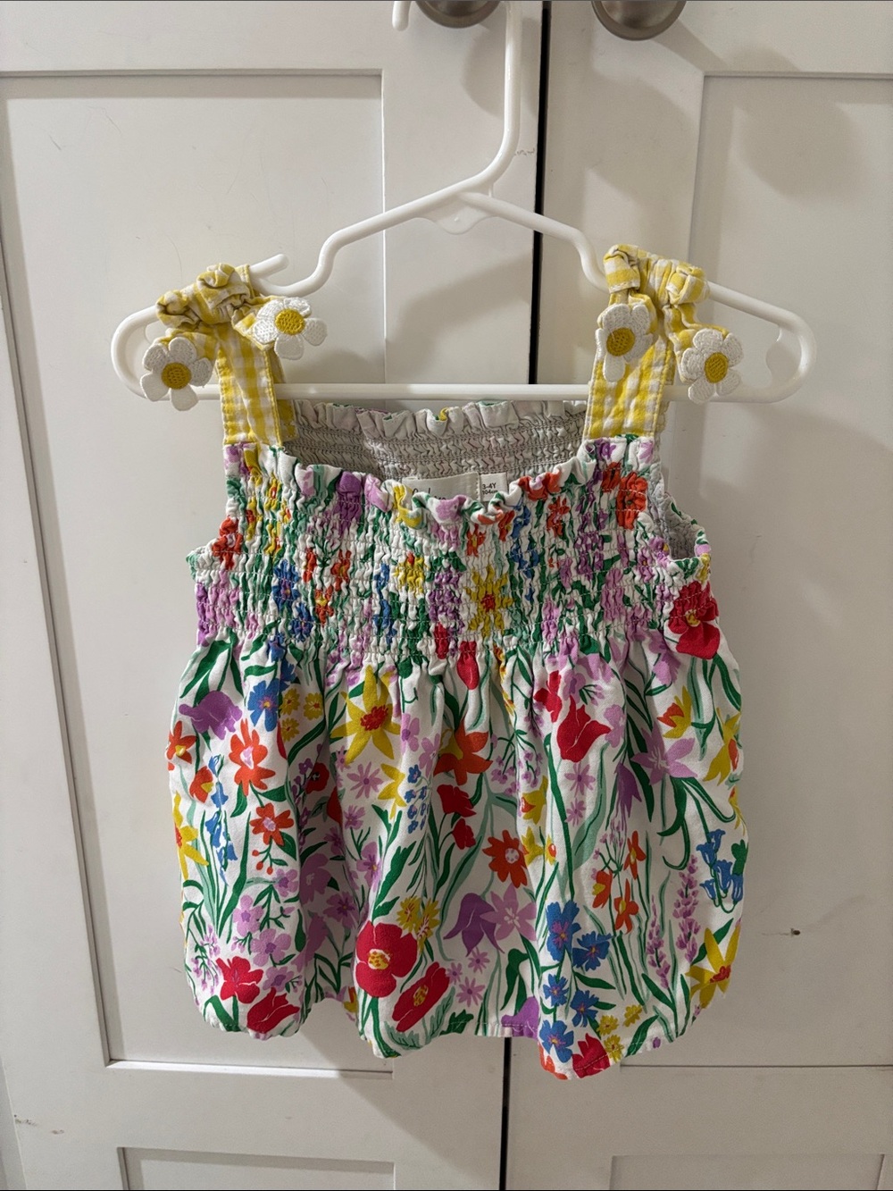 Mini Boden Floral Smocked Sundress Top